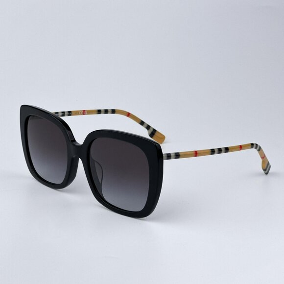 Burberry CAROLL BE4323F 38538G Women BRAND NEW Sunglasses Black Grey Gradient - Picture 1 of 12